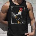 ニワトリ 絵画 描画 動物 アート グラフィック ニワトリ タンクトップ 彼への贈り物