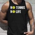 ノーテニスノーライフ テニス好き アウトドア好き ソフトテニス好き クール テニスサークル ソフトテニス タンクトップ 彼への贈り物