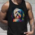 ハバニーズのアートワークを使用したハバニーズドッグオーナーデザイン。 タンクトップ 彼への贈り物
