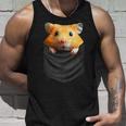 ハムスター 面白いtシャツ 胸ポケット かわいい メンズ 子供 おもしろ 服 雑貨 グッズ ネタ ゆるキャラ タンクトップ 彼への贈り物