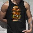 ハンバーガー チーズバーガー ファーストフード愛好家 食通 ギフト タンクトップ 彼への贈り物