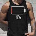バッテリー 1 残り1 バッテリー切れtシャツ バッテリー残量が少ない タンクトップ 彼への贈り物