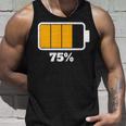 バッテリー75残り75バッテリーフルtシャツバッテリー低 タンクトップ 彼への贈り物