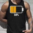 バッテリーハーフ残量50 バッテリーデッドtシャツ バッテリー残量が少ない タンクトップ 彼への贈り物