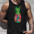 パイナップルフラワー レディース メンズ アロハ ハワイ ヴィンテージ ハワイアン タンクトップ 彼への贈り物