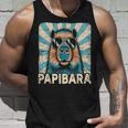 パピバラ おもしろカピバラ 最高のお父さん 父の日 カピバラ タンクトップ 彼への贈り物