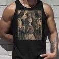 ビンテージ魔女魔女魔術師と猛禽フクロウ鳥ゴスゴシック。 タンクトップ 彼への贈り物