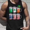ビール聖パトリックデー メンズ アイルランドのアメリカ国旗 ドリンクマグ タンクトップ 彼への贈り物