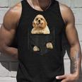 ファニーアメリカンコッカースパニエル ポケットに入った犬好き向け タンクトップ 彼への贈り物