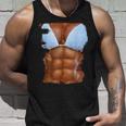 フェイク アブス ファニービキニ ボディマッスル 6パック 3D タンクトップ 彼への贈り物