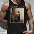 フェルメール 面白いtシャツ アート 牛乳を注ぐ女 絵画 メンズ レディース 面白い 服 美術 油彩画 タンクトップ 彼への贈り物