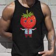 フルーツやネクタイ好きのための従業員ストロベリーアウトフィット タンクトップ 彼への贈り物