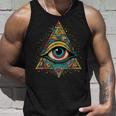 ホルスアイ オールシーイングアイ ピラミッド イルミナティ フリーメイソン タンクトップ 彼への贈り物
