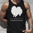 ポメラニアン 犬 ホワイト シルエット タンクトップ 彼への贈り物