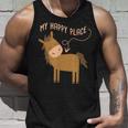 マイハッピープレイス I 馬好き I 乗馬 I 馬術用の馬 タンクトップ 彼への贈り物