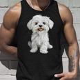 マルチーズ 犬 グラフィック ペット イラスト マルチーズ タンクトップ 彼への贈り物