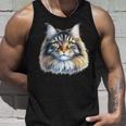 メインクーン 猫の肖像画 タンクトップ 彼への贈り物