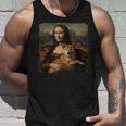 モナリザ 犬と一緒に 面白い 柴犬 アート 絵画 タンクトップ 彼への贈り物