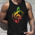 ラスタカラー音符、ジャマイカ風音楽、レゲエ タンクトップ 彼への贈り物