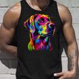 ラブラドールレトリバー カラフルカラー ポップアート グラフィック 犬 ラブラドール タンクトップ 彼への贈り物