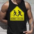 ランナー クロッシング サイン モチベーションを高める 面白い ランニング タンクトップ 彼への贈り物