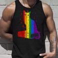 レインボー猫と本と星 Lgbt プライド タンクトップ 彼への贈り物