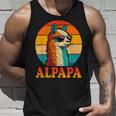 レトロ ヴィンテージ Alpapa アルパカ 恋人 ラマ 父の日 タンクトップ 彼への贈り物