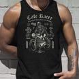 レトロなヴィンテージカフェレーサー オートバイ スカル ライブライドバイカー タンクトップ 彼への贈り物