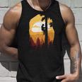 レトロサンセットツリークライマーアーボリスト。 タンクトップ 彼への贈り物