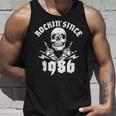 ロッキン・シンス1986年 36歳スカル・ロック・ハンズ タンクトップ 彼への贈り物