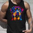 ロットワイラー 犬 カラフル ポップアート 犬の誇り ロットワイラー タンクトップ 彼への贈り物