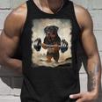 ロットワイラー 犬の筋トレ ウェイトリフティング タンクトップ 彼への贈り物
