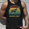 ヴィンテージレトロオカピ動物tシャツ I Just Really Like Okapi Ok タンクトップ 彼への贈り物