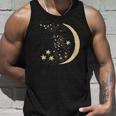 ヴィンテージ三日月と星宇宙アートイラストtシャツ タンクトップ 彼への贈り物