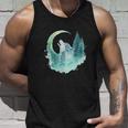 三日月の下で遠吠えするオオカミ 野生動物 タンクトップ 彼への贈り物