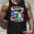 半分イタリア半分プエルトリコの国旗 ハート イタリア プエルトリコ タンクトップ 彼への贈り物
