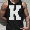 大文字 K アルファベットモノグラム イニシャル タンクトップ 彼への贈り物