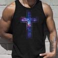 天空のシルエット信仰星銀河クリスチャンクロス タンクトップ 彼への贈り物