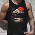 富士山と桜の至福 ヴィンテージ日本美術フュージョンtシャツ タンクトップ 彼への贈り物