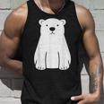 小さなシロクマ かわいいミニマリスト シンプルなシロクマ タンクトップ 彼への贈り物