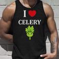 小さな野菜 セロリ ミニマリスト かわいい シンプル セロリ I Love Celery タンクトップ 彼への贈り物