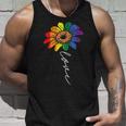 愛のヒマワリ 花柄 Lgbtq レインボーフラッグ ゲイプライド アライ タンクトップ 彼への贈り物
