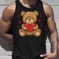 愛らしいハート付きテディベア ラブぬいぐるみ タンクトップ 彼への贈り物