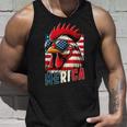 愛国心が強いチキンメリカ アメリカ国旗 鶏好き 7月4日 タンクトップ 彼への贈り物