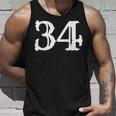 数字 34インチ ホワイト 大 太字 アメリカンウエストスタイル フォント タンクトップ 彼への贈り物
