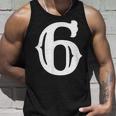 数字 6 インチ 白 大 太字 アメリカ 西部 スタイル フォント タンクトップ 彼への贈り物