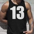 数字 Nhirn 数字 13 プレーン 白 数字 タンクトップ 彼への贈り物