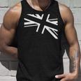 旗愛好家のためのユニオンジャックのホワイトデザイン。 タンクトップ 彼への贈り物