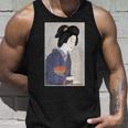 日本美術 芸者 日本木版 新版画美人画 タンクトップ 彼への贈り物