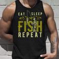 漁師のために睡眠魚を繰り返し面白い引用を食べる タンクトップ 彼への贈り物